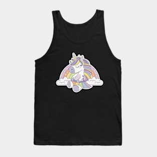 Cute rainbow unicorn Tank Top